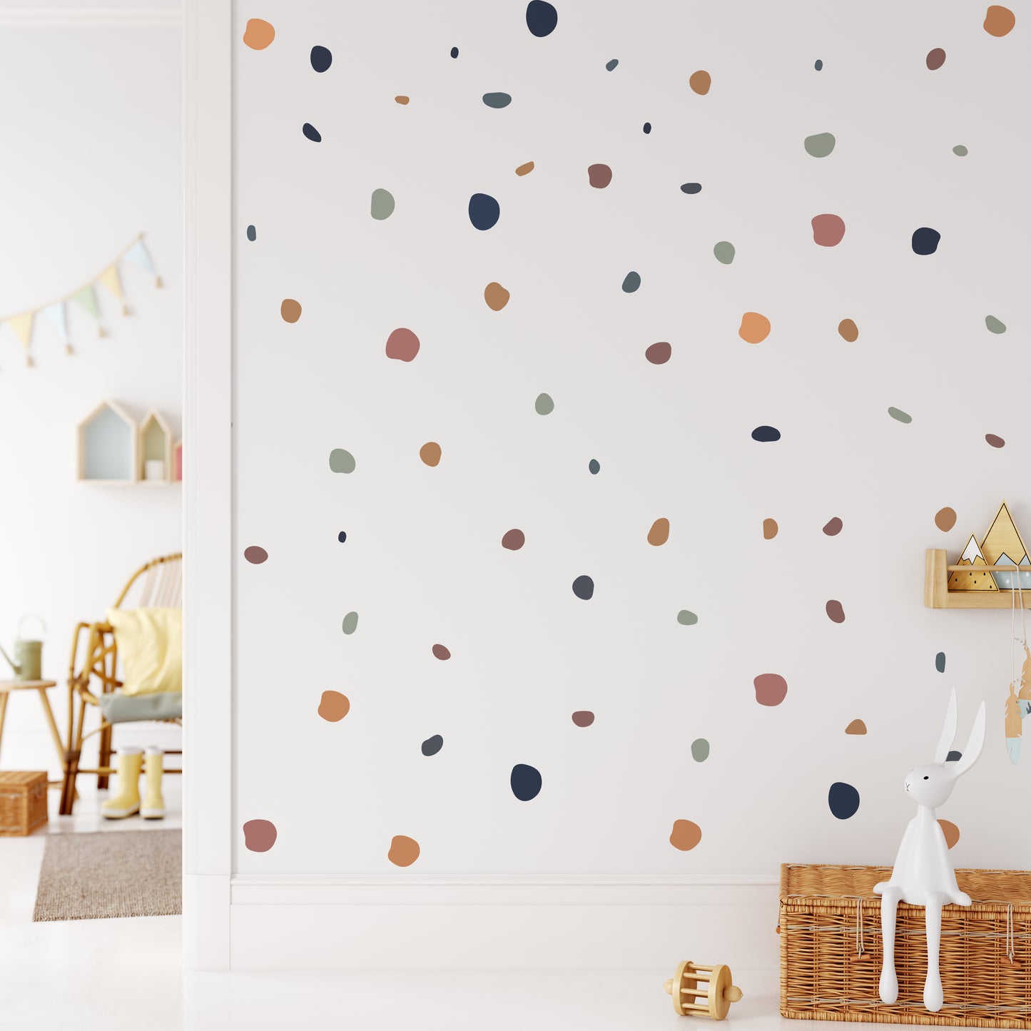 Boho Chic Polka Dot Wall Stickers Decals