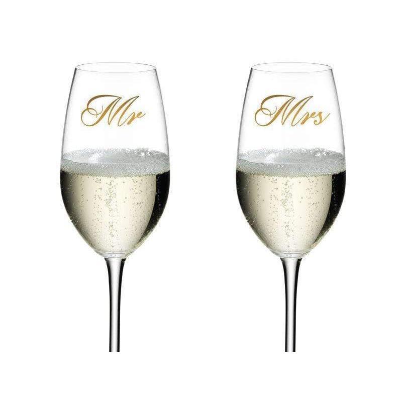 Mr Mrs Wedding Glass Decal, Table, Decoration Sticker Gift Christmas Gift
