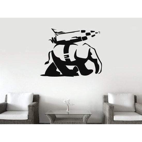 Banksy Vinyl Wall Decal/Sticker Landwalker Elephant Christmas Gift
