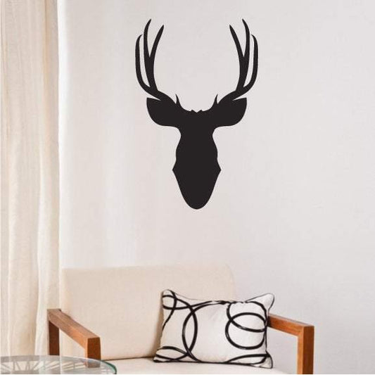 Moose Head Wall Decal Sticker - Vinyl Wall Art Decoration Design For Home Decor UK. Mural, Wallpaper, Gift, Animal, Office, Gift