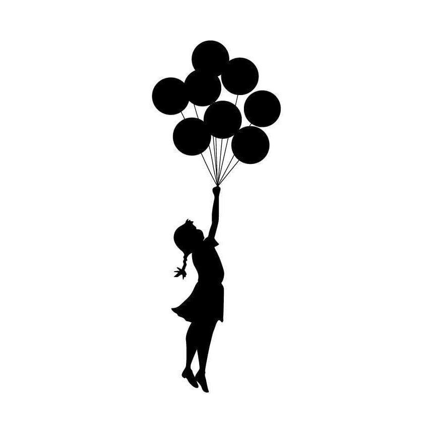 Banksy Vinyl Wall Decal/Sticker Flying Balloon Girl Christmas Gift