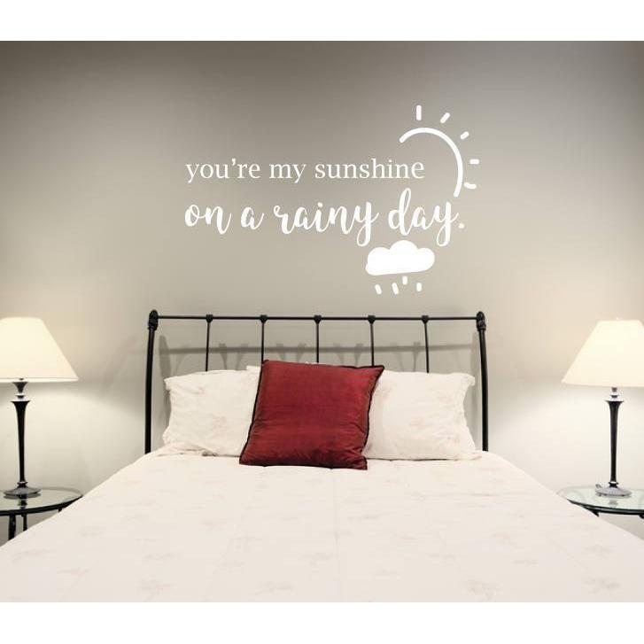 Bedroom Wall Sticker Quote,Sunshine, Love Quote , Wall Decal, Wall Sticker, Wall Quote, Quote, Wall Art, Wallpaper, Home Decor, Mural