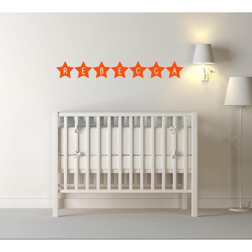 Custom Wall Sticker - Girls Name Stars Nursery Wall Sticker/Bedroom Wall Decal - Personalised Wall Art Christmas Gift