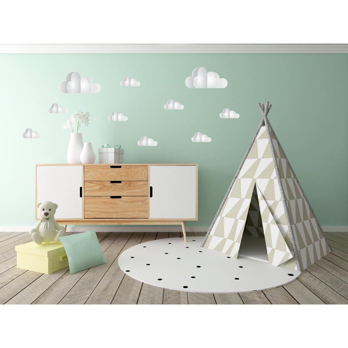 Cloud Wall Stickers For Kids Bedrooms & Nursery Rooms
