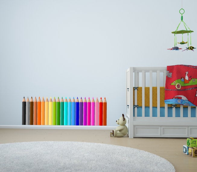 Pencil Decals, Color Decals, Decals For Kids Room, Bedroom Decals, Pencils, Color Pencils, Digital Wall Art, Nursery Wall Decal, Art, 28