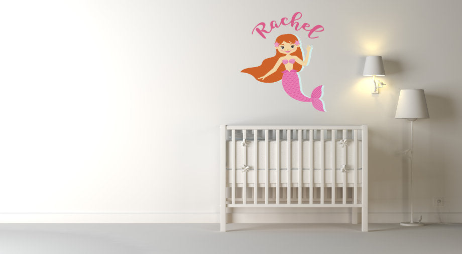 Mermaid Decor, Wall Sticker Art, Name Wall Decor, Custom Wall Art, Customised Stickers, Customised Decals, Kids Wall Decal, Kids Stickers,49