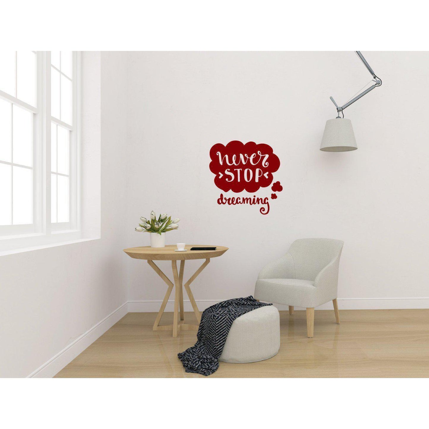 Positive Quotes, Positive Wall Decal, Positive Wall Stickers, Wall Decal Quotes, Wall Stickers Quotes, Dreaming, Never Stop, Wall Art, Decor
