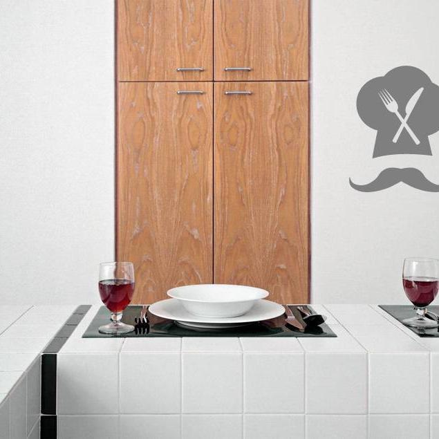 Chef Hat Cutlery Kitchen Wall Sticker