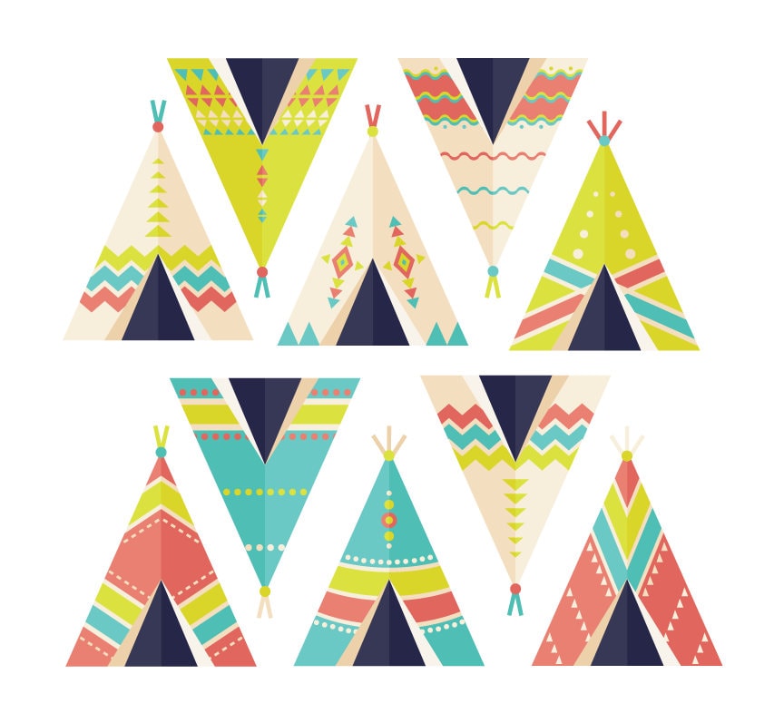 Teepee Nursery Art, Teepee Wall Decal, Teepee Wall Sticker, Teepee Decals, Nursery Wall Decals, Nursery Wall Art, Kids Wall Decals, Decor,19