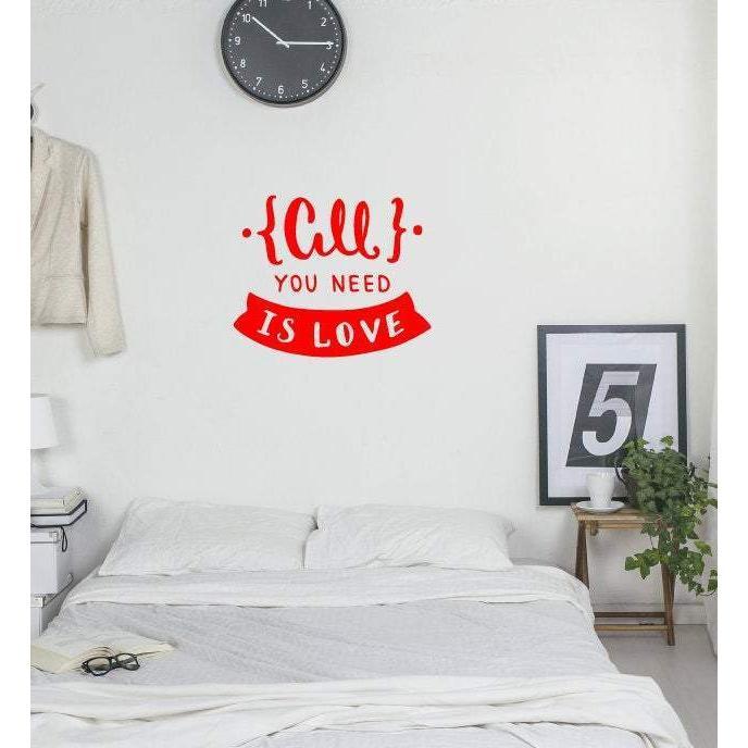Love Wall Sticker Quote, Wall Stickers Quotes, Love Wall Decals, All You Need Is Love, Bedroom Wall Decal, Love Wall Art, Quotes Stickers