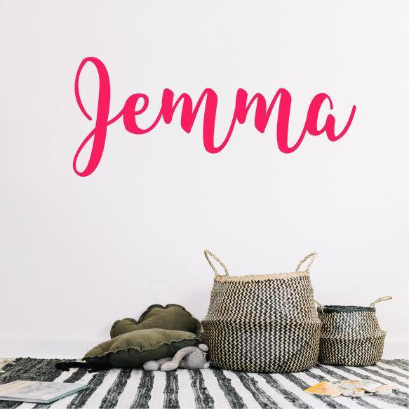 Personalised Name Calligraphy Text Wall Sticker