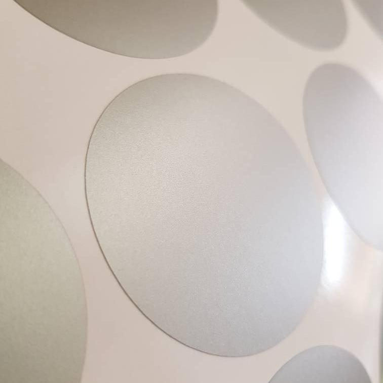 Silver Polka Wall Stickers Pack 100 Peel And Stick DIY Decor