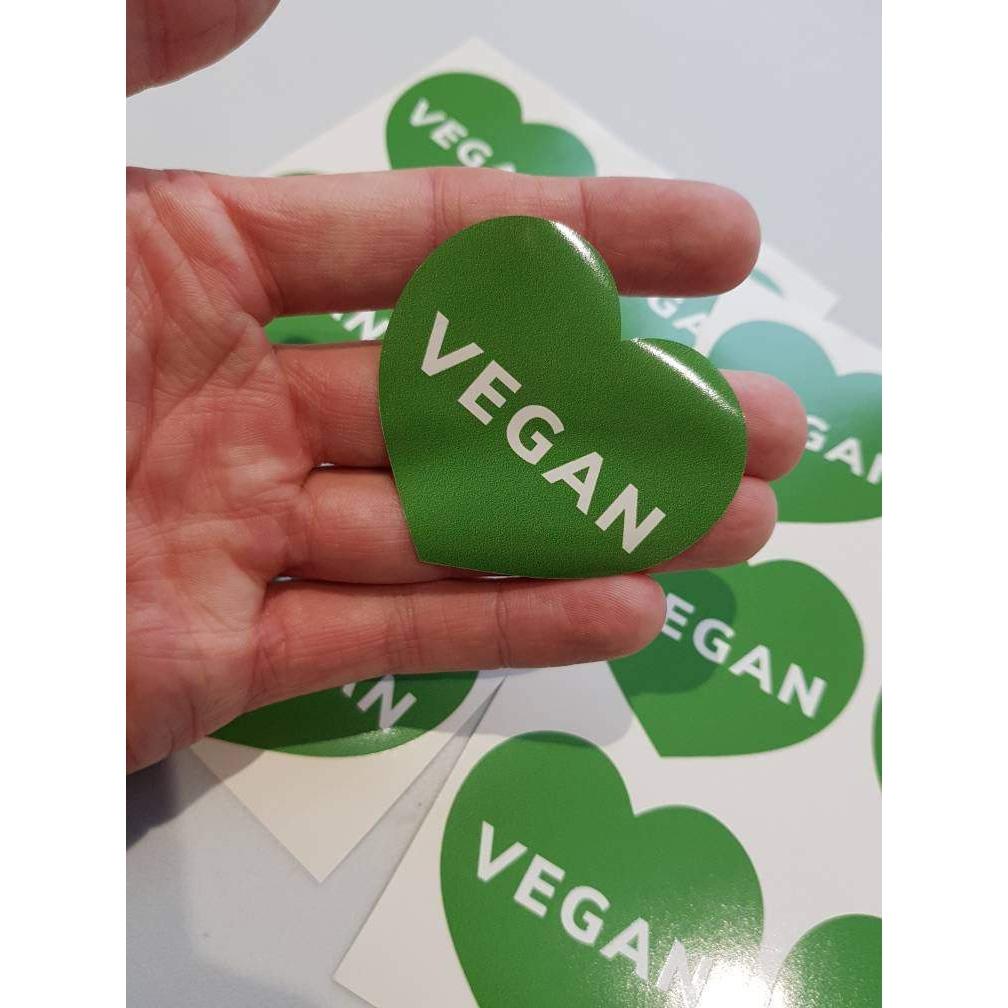 Vegan Sticker, Vegan Decals, Vegan Lover, 100% Vegan, Vegan Heart, Green Vegan, Love Vegan, Vegan Love, Vegan Gifts, Vegan Stickers, Love