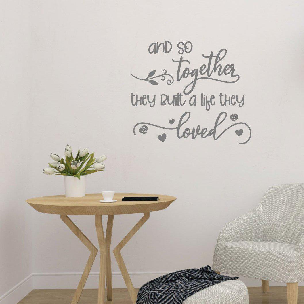 Built A Life They Loved Family Wall Sticker Quote