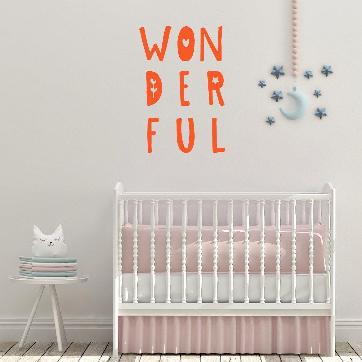 Wonderful Heart Nursery Wall Sticker Quote