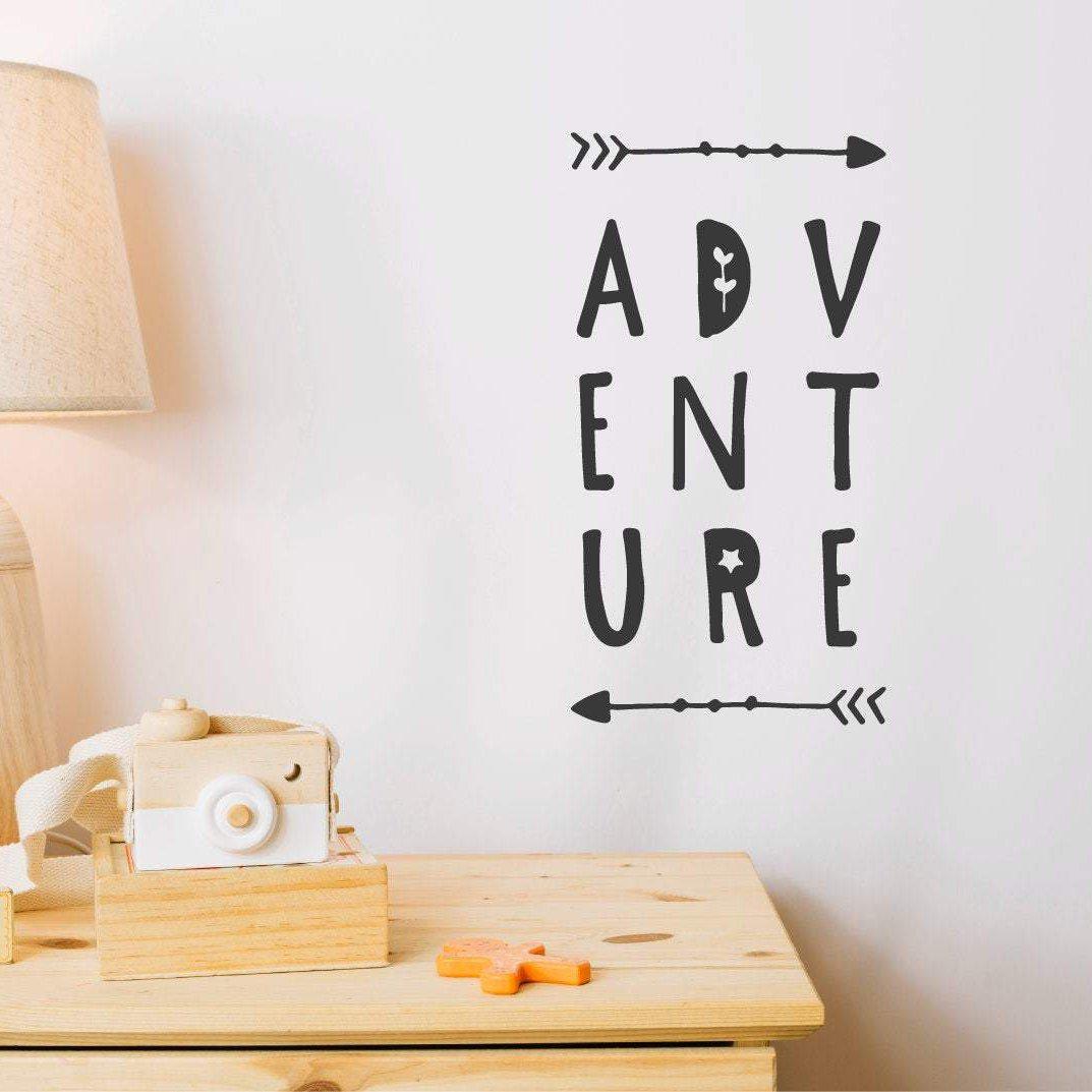 Adventure With Arrows Nursery Wall Sticker Quote