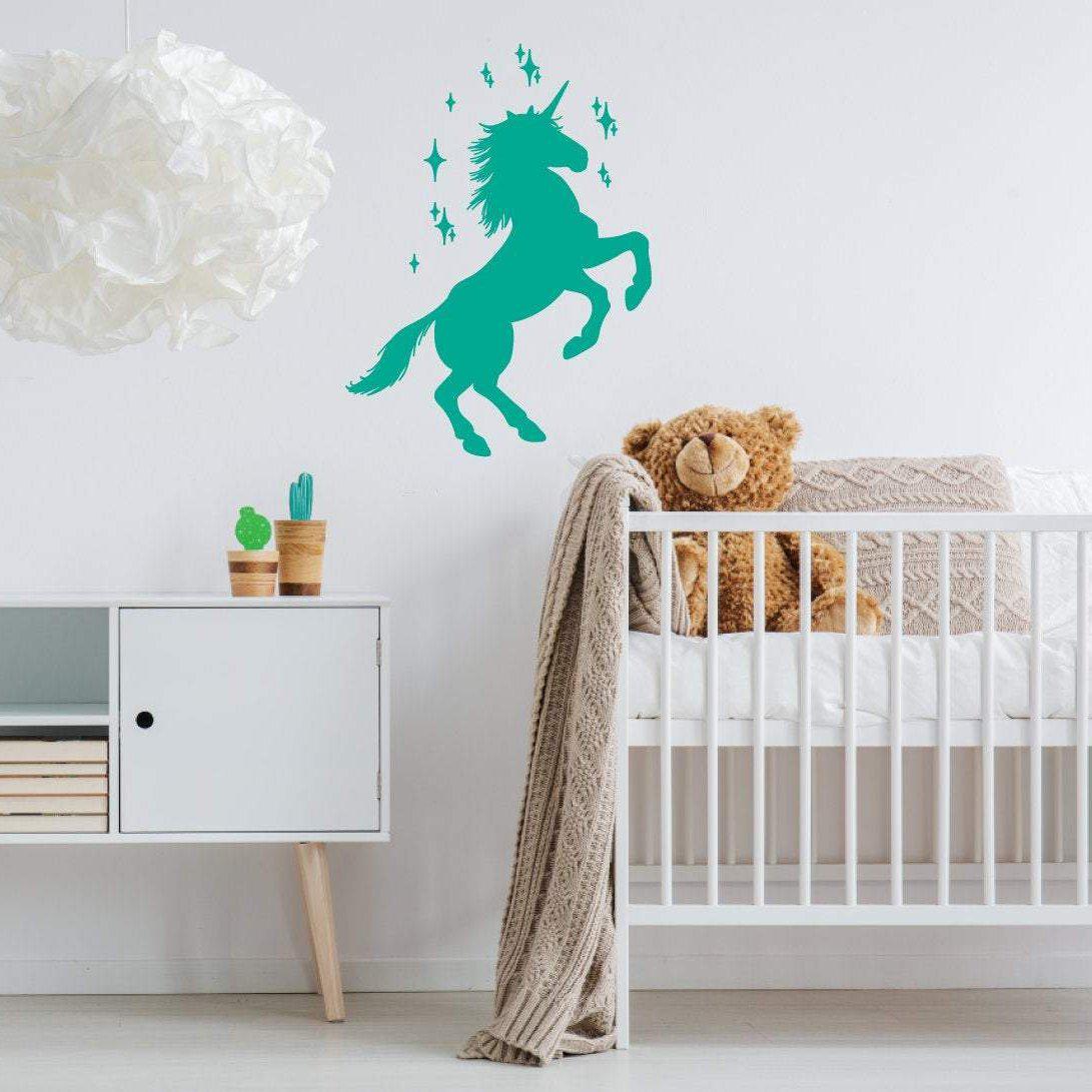 Unicorn With Stars Wall Sticker