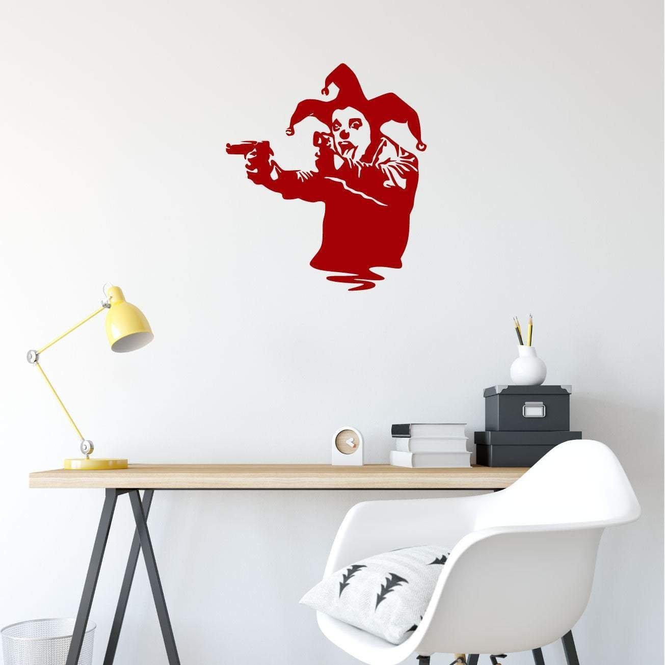 Banksy Joker With Guns Wall Sticker