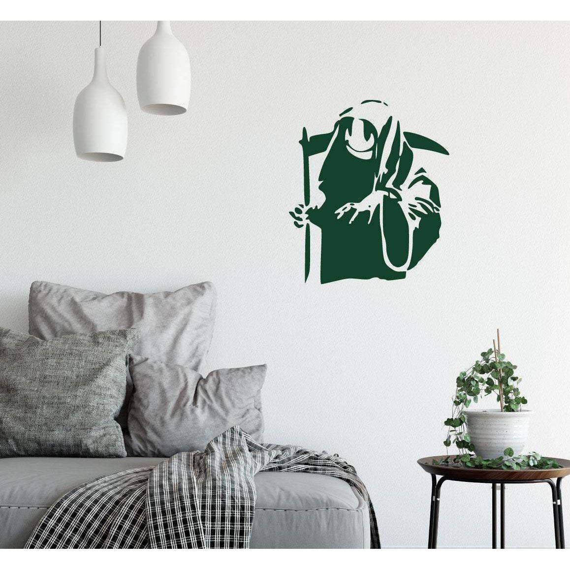 Banksy Grim Reaper Smiley Face Wall Sticker