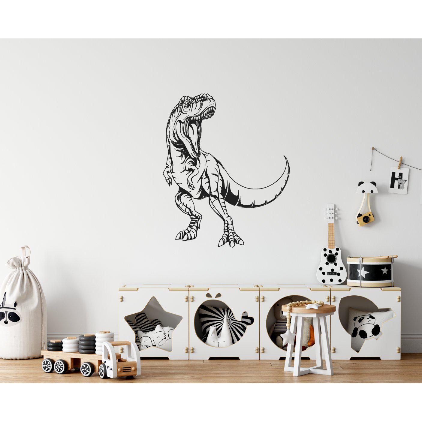 T-Rex Dinosaur Children's Wall Sticker Hand Drawn