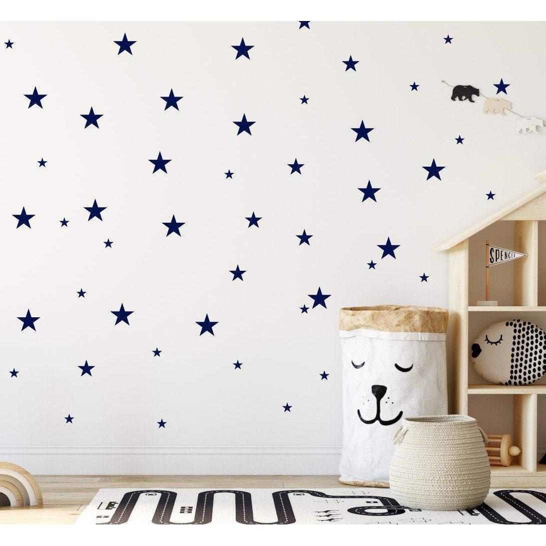 120 Colour Stars Wall Stickers