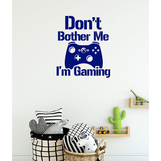 Boys Gamer Wall Sticker Don't Bother Me I'm Gaming