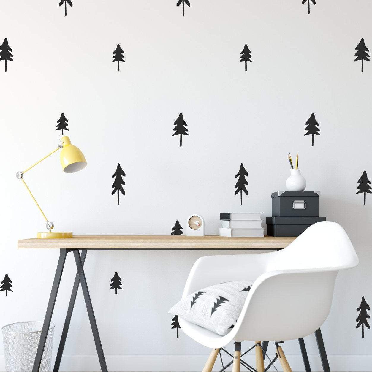 30 Mini Tree Pattern Wall Stickers Pack