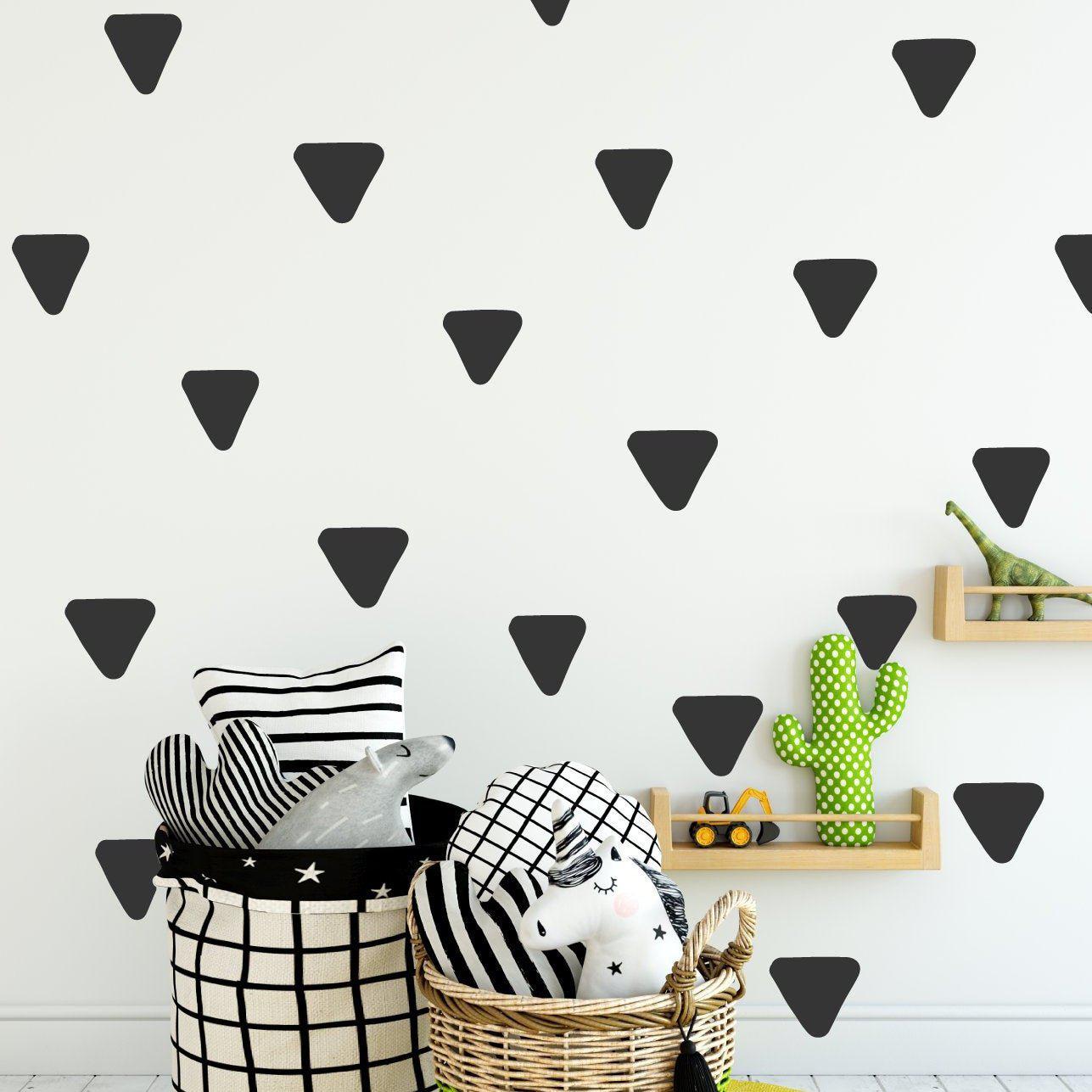 80 Rounded Irregular Triangle Wall Decals