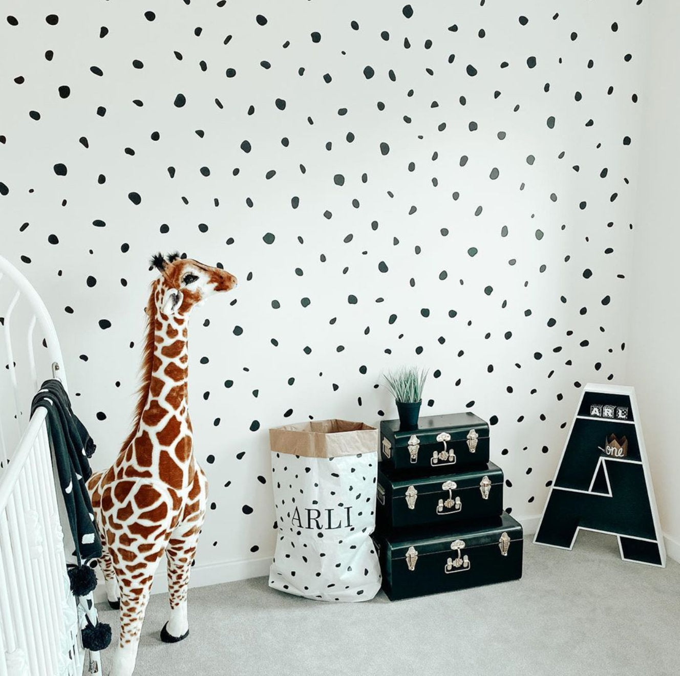 70-420 Dalmation Spot Wall Stickers, Polka Dot Wall Decals, Nursery Wall Stickers, Kids Wall Decals, Wall Stickers For Kids, Home Wall Art