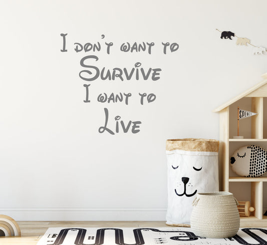 Wall E Disney Quote Wall Stickers I Don'tWant To Survive