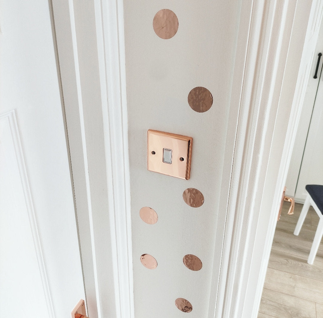 Rose Gold/Copper Polka Dot Wall Stickers Decals
