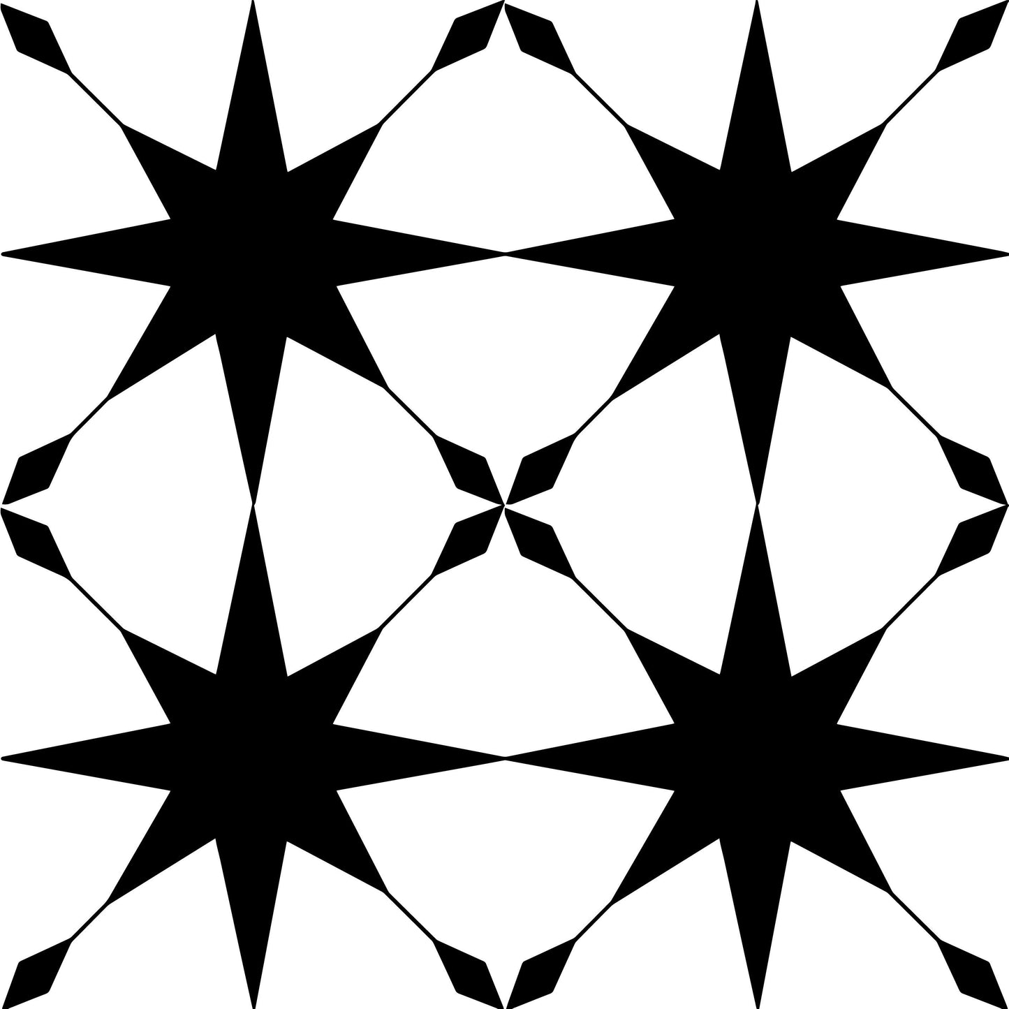 Black Astral Star Tile Stickers
