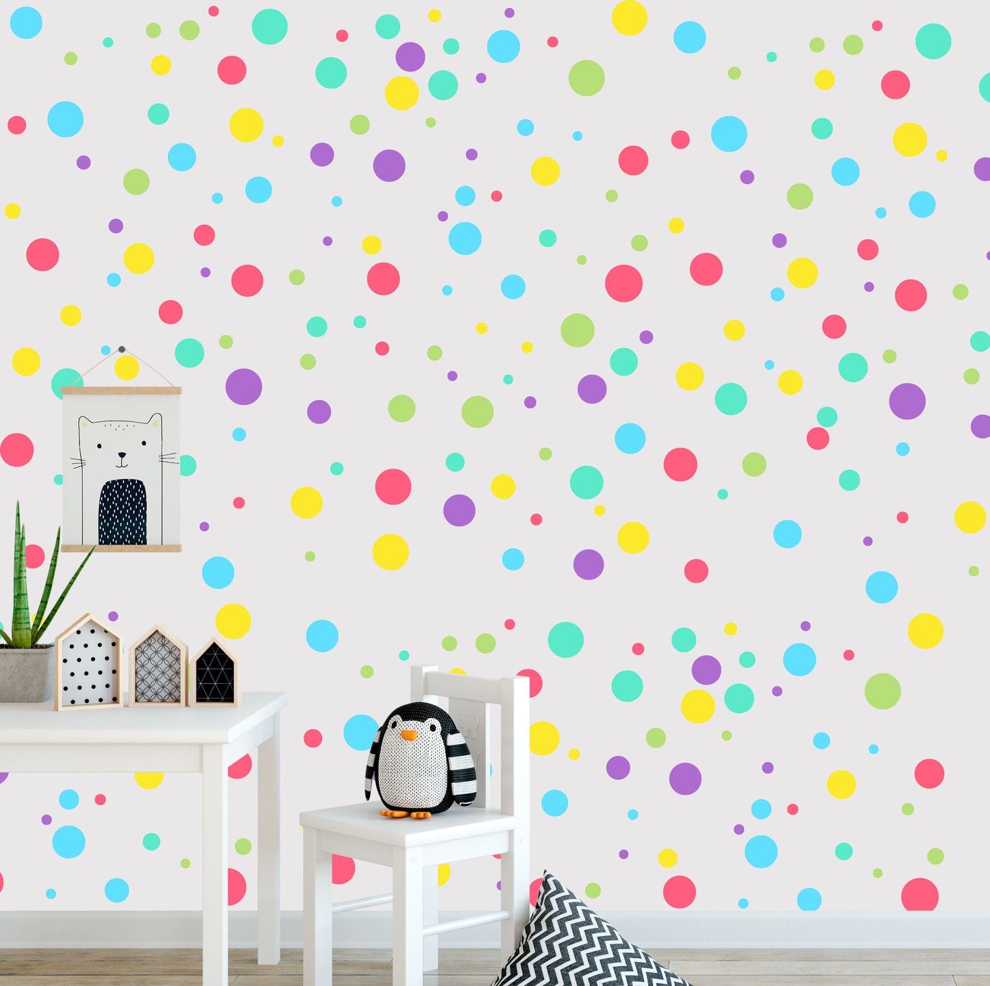 Multi Colour Polka Dot Wall Stickers
