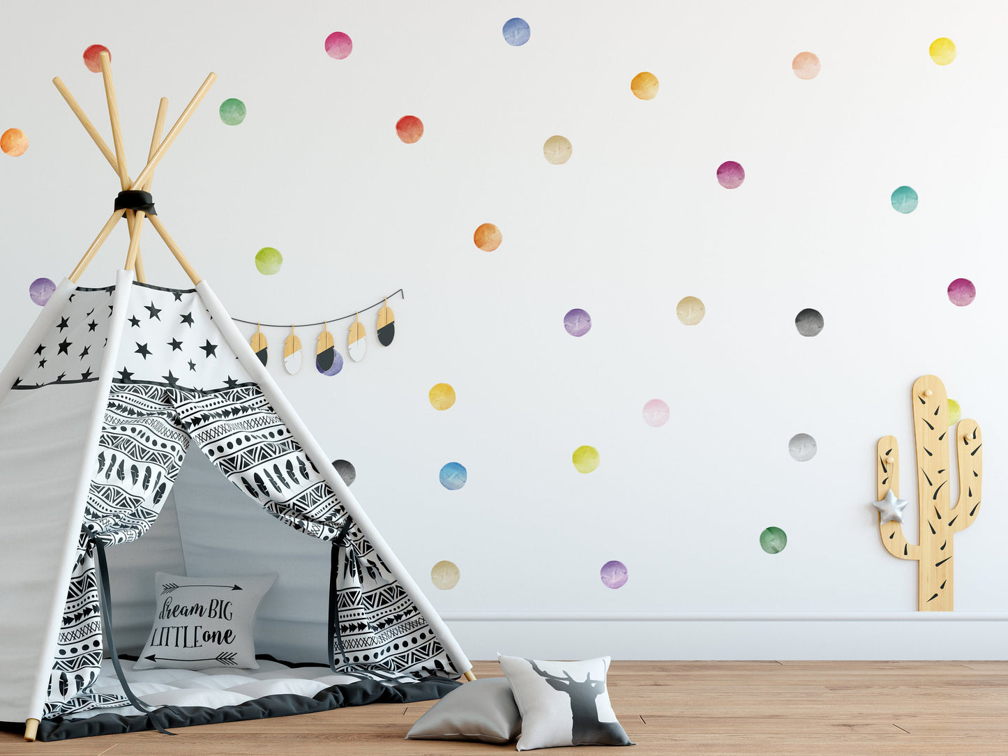 Water Colour Polka Dot Wall Stickers