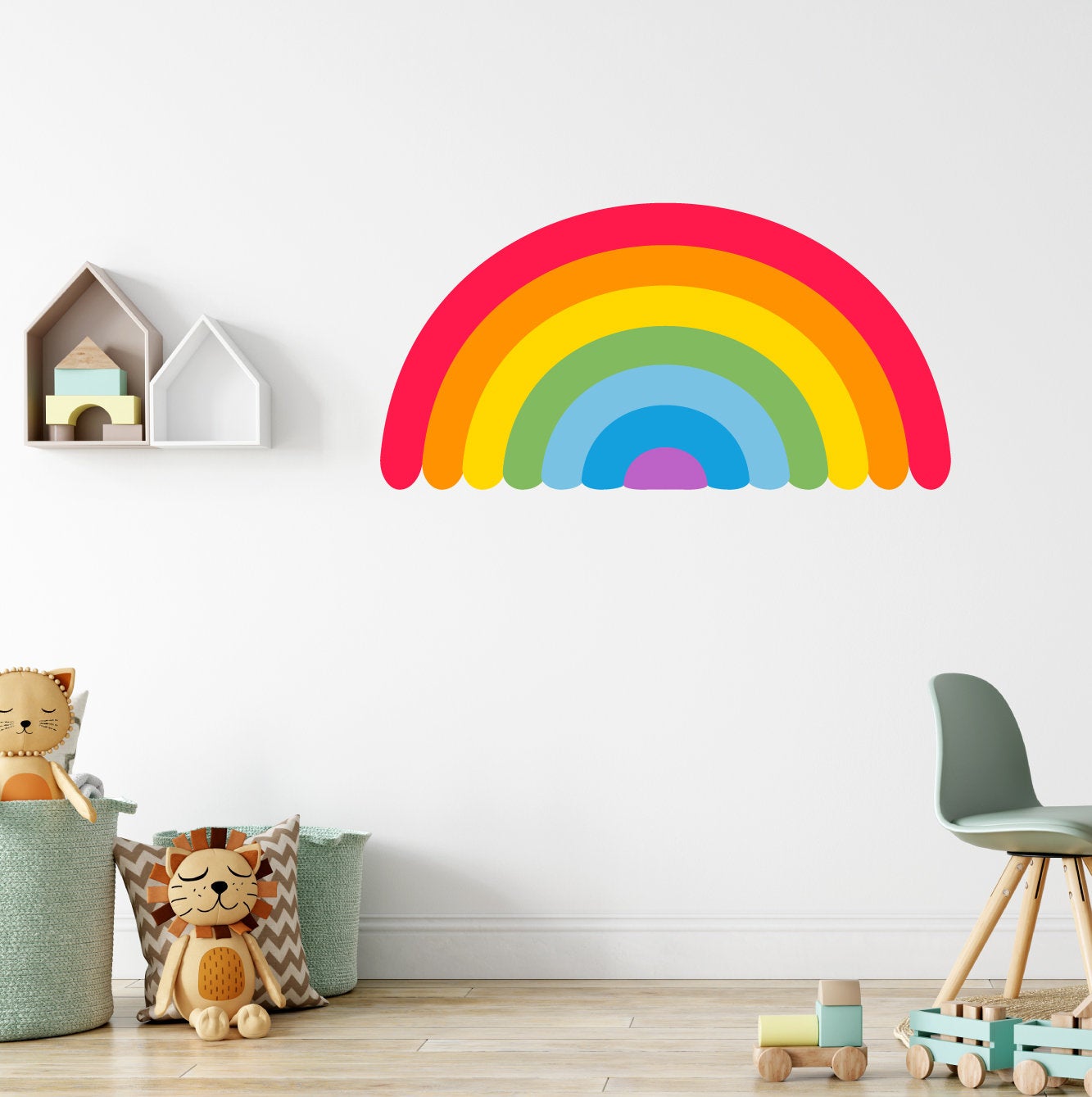 Colourful Smudge Rainbow Wall Sticker