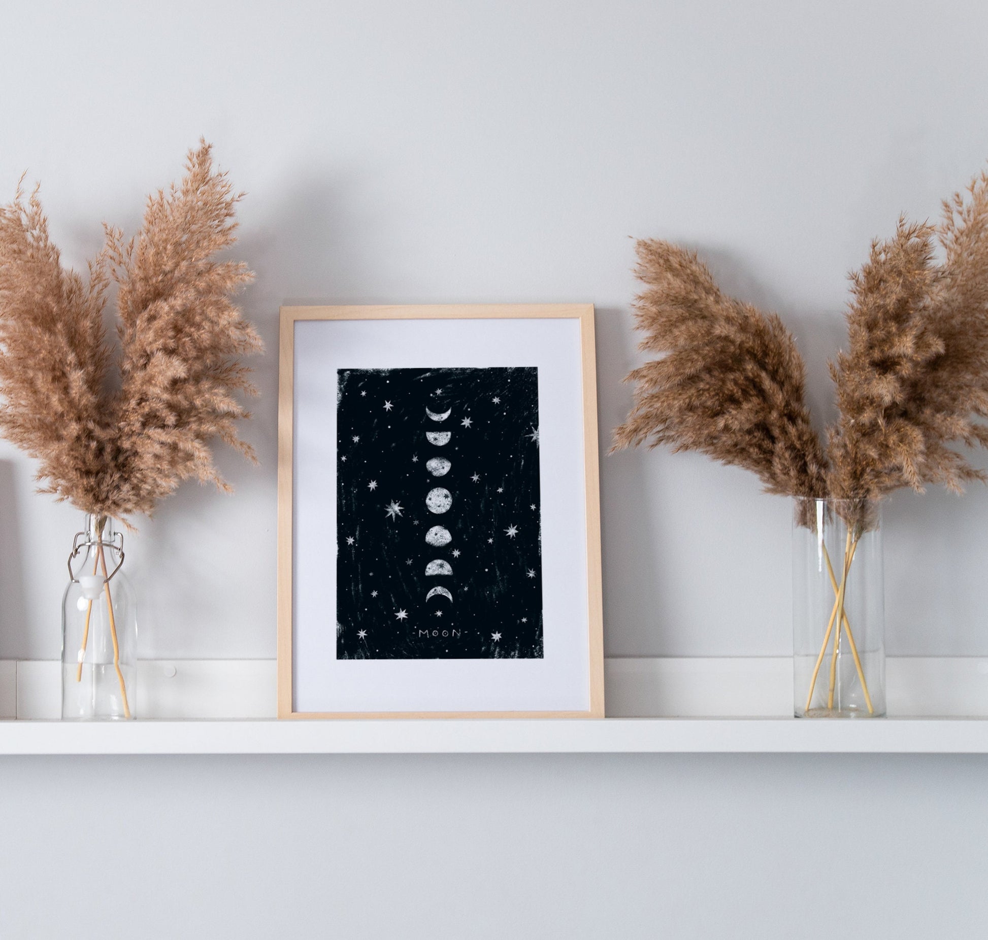 Phases Of The Moon Wall Art Print