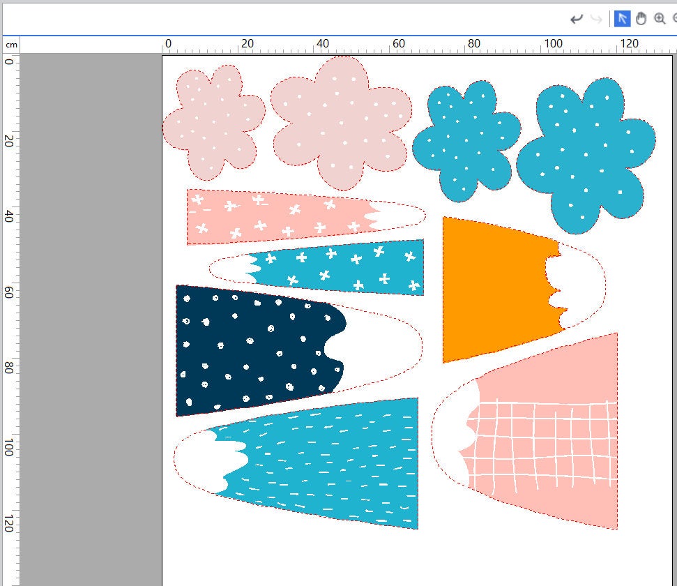 Mountains & Decorative Clouds Children's Wall Stickers