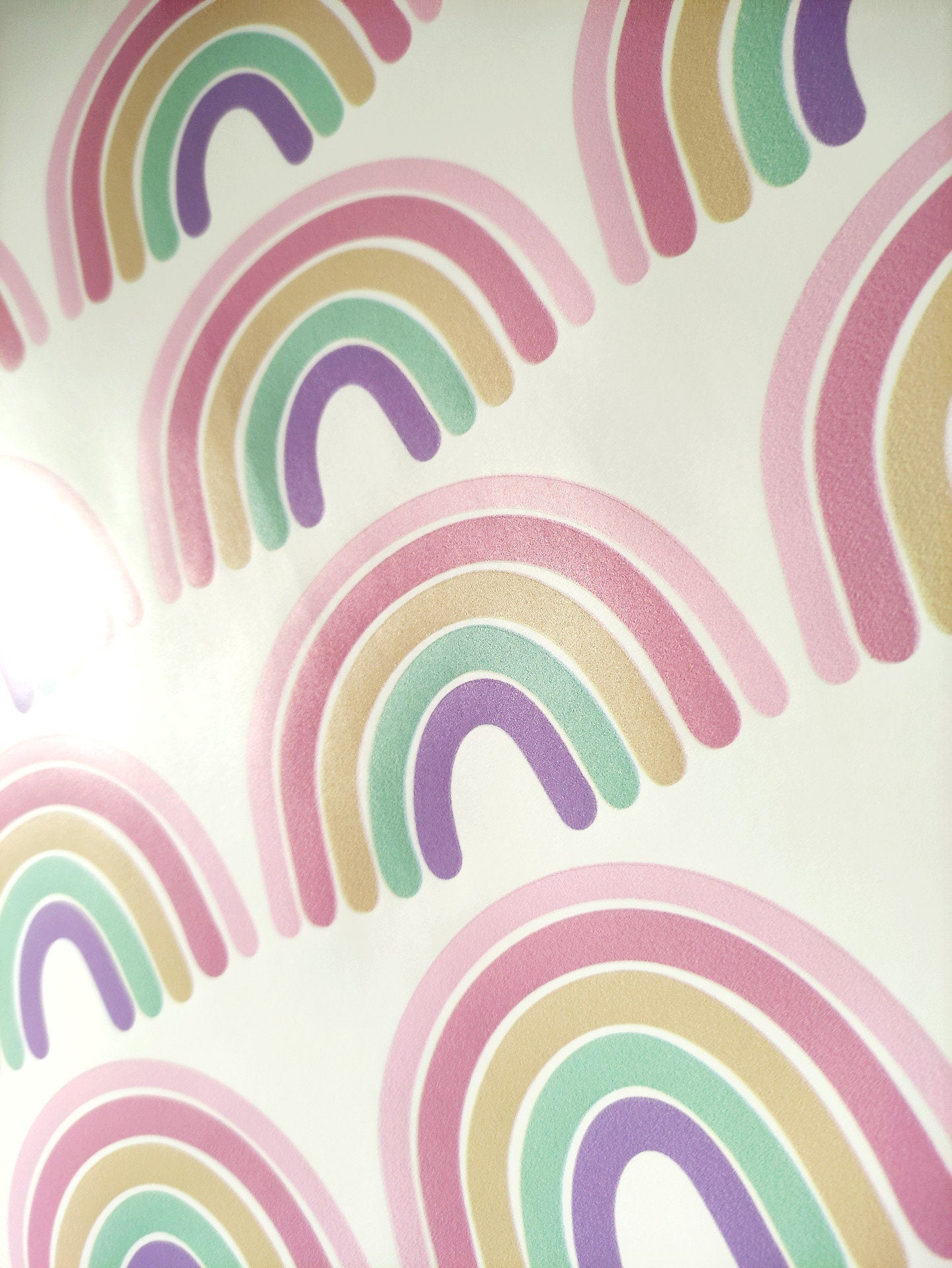 24 Pastel Rainbow Wall Art Stickers Decals - Old Style