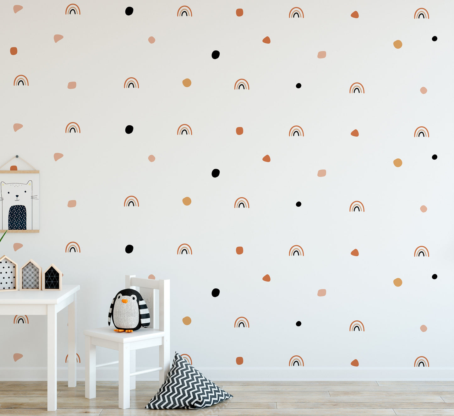 Boho Chic Polka Dot & Rainbow Wall stickers