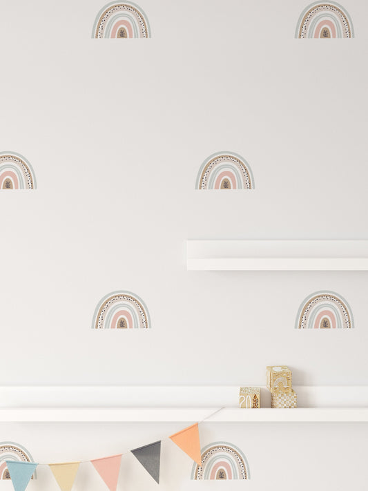 24 Dotty Chic Rainbow Wall Stickers