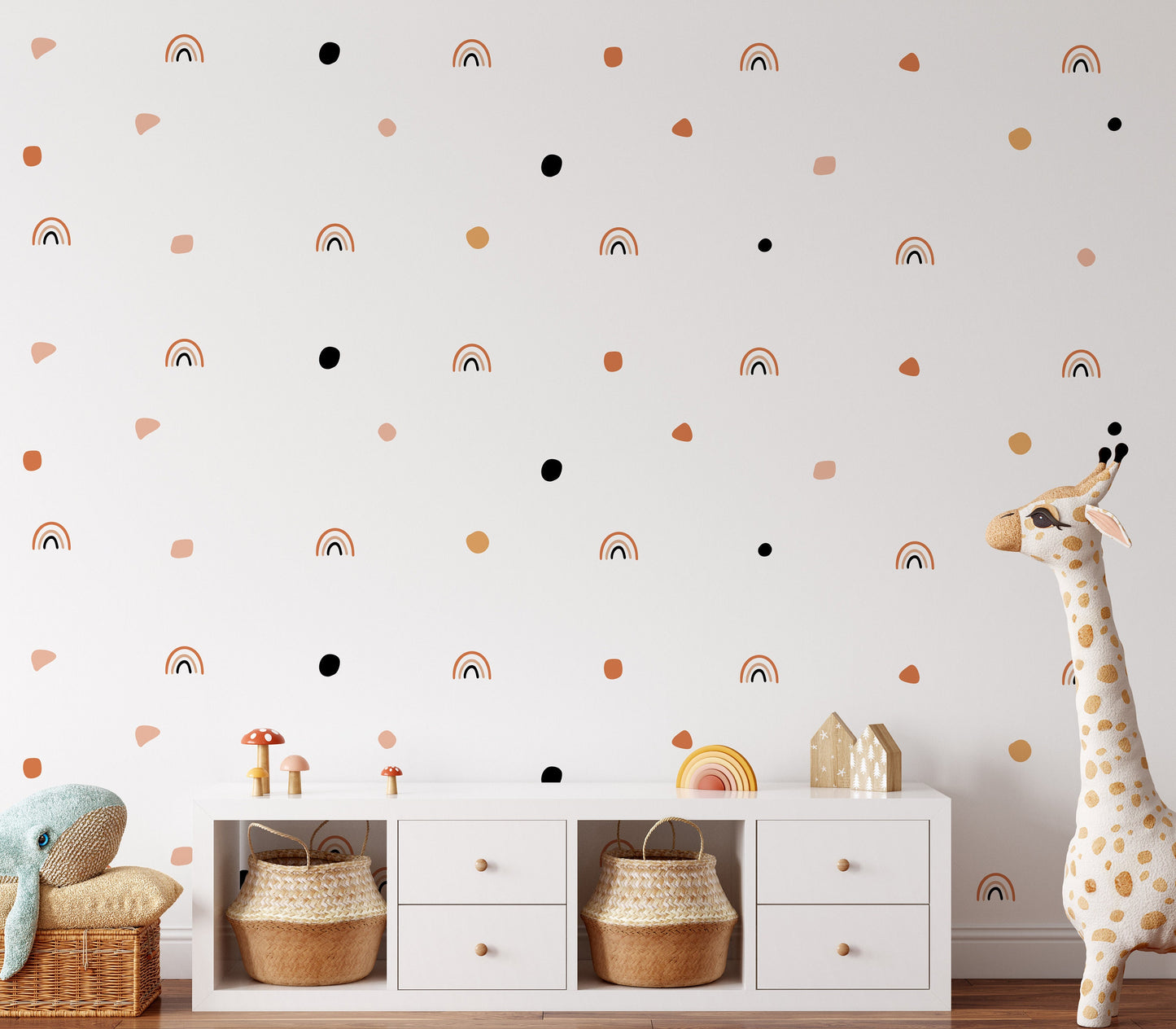 Boho Chic Polka Dot & Rainbow Wall stickers