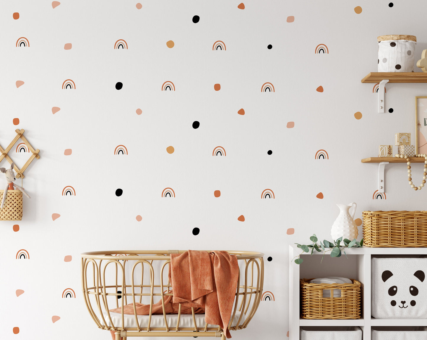 Boho Chic Polka Dot & Rainbow Wall stickers