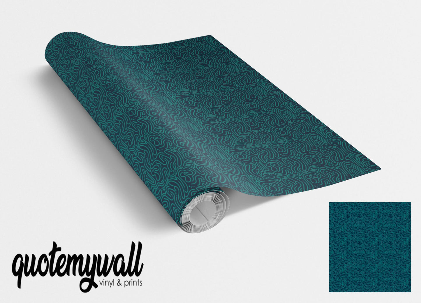 Blue & Aqua Green Swirl Pattern Vinyl Wrap