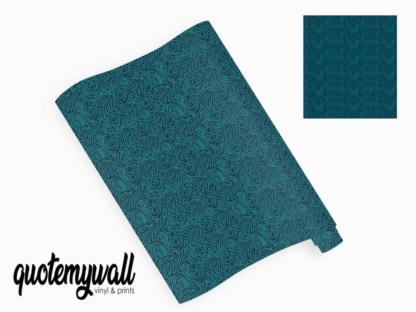 Blue & Aqua Green Swirl Pattern Vinyl Wrap