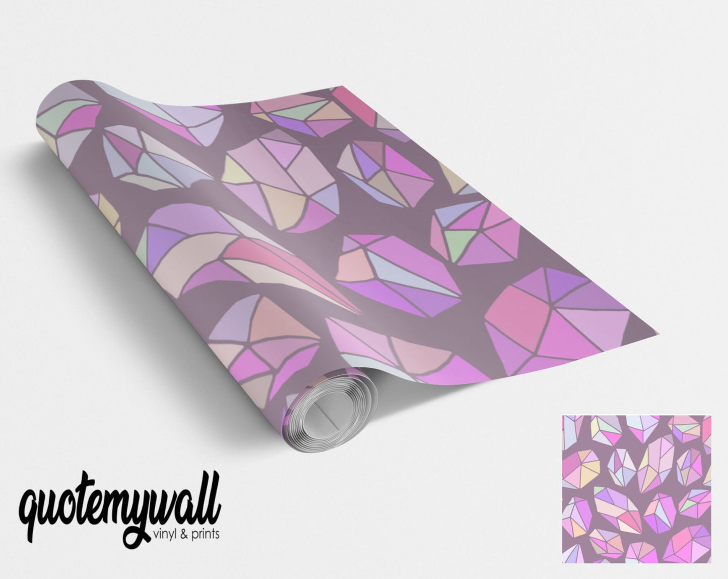 Pink Pastel Geometric Shapes Vinyl Sticker Wrap