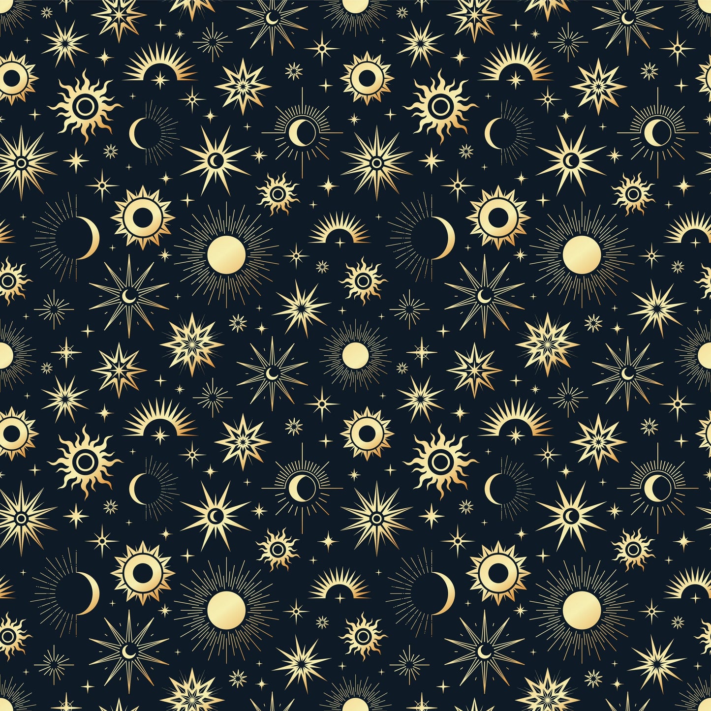 Gold Moon & Stars Vinyl Furniture Wrap