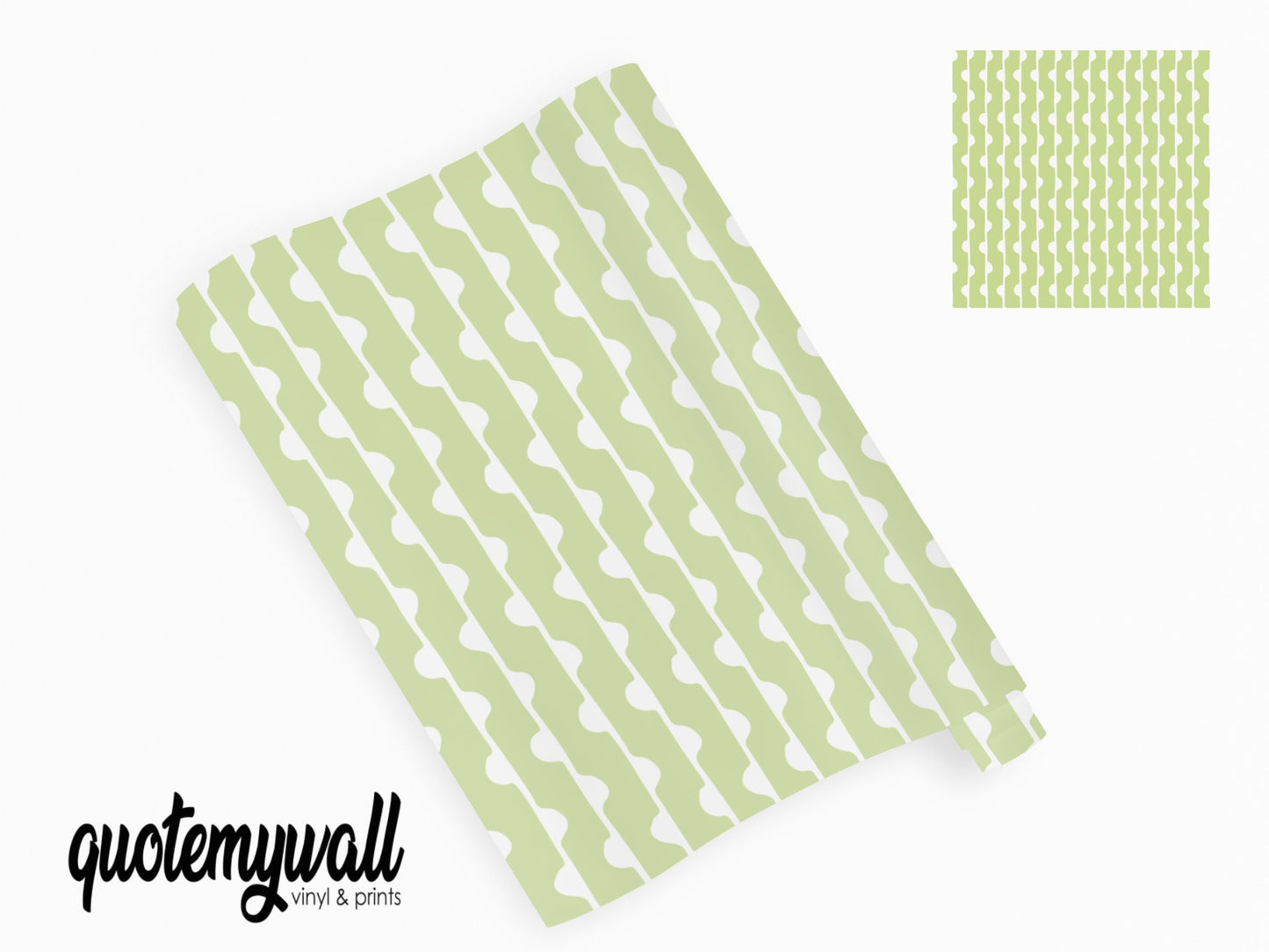 Green Squiggles Pattern Vinyl Wrap