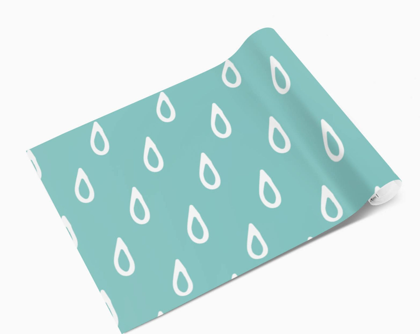 Mint Green Raindrops Vinyl Wrap