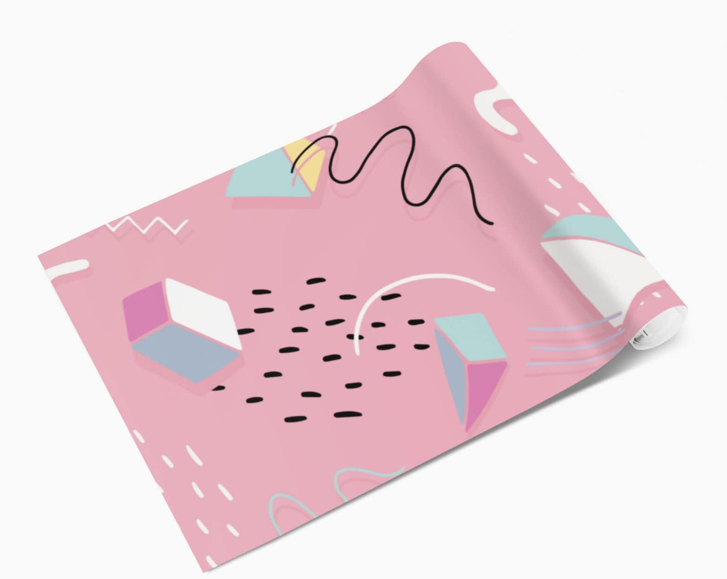 Pink Shapes & Lines Geometric Vinyl Wrap