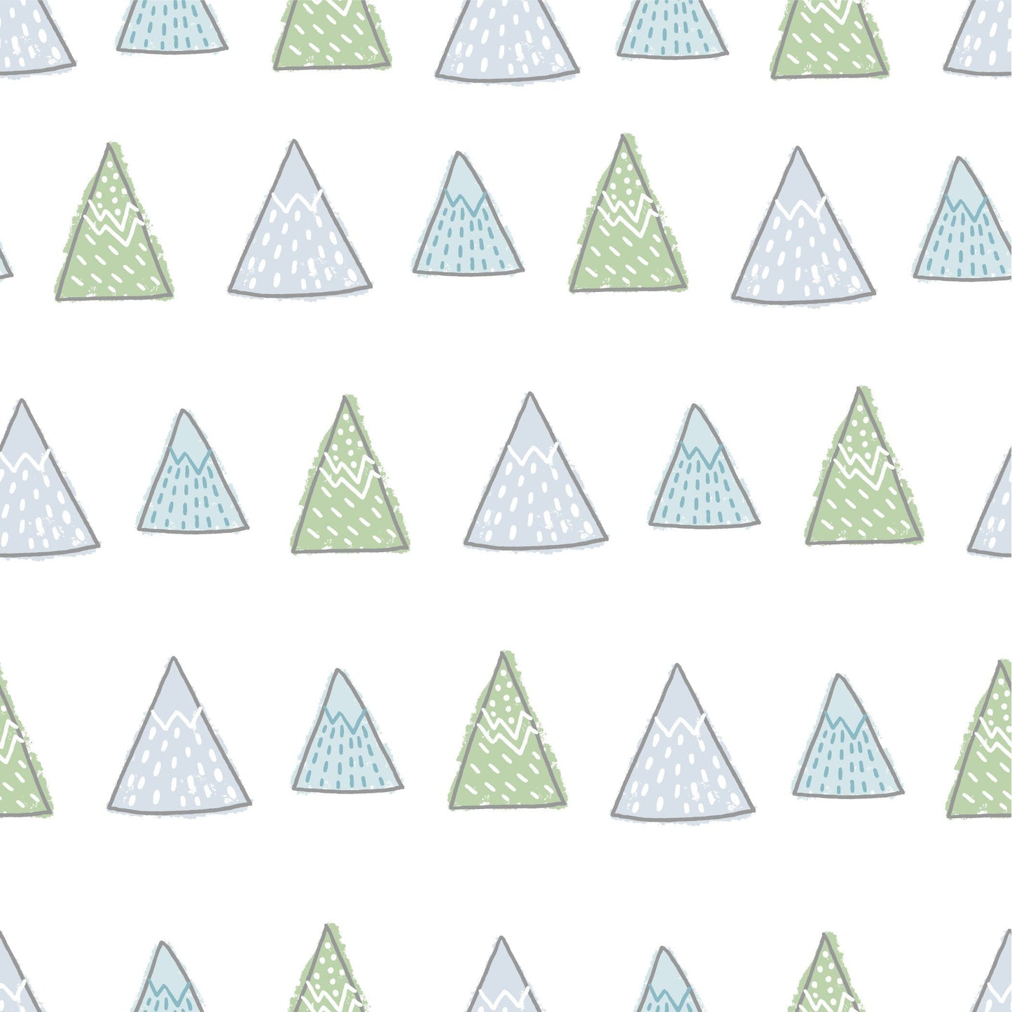 Pastel Hand Drawn Mountains Pattern Vinyl Wrap